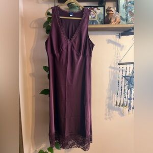NWT Old Navy Deep Purple Lace Slip Dress